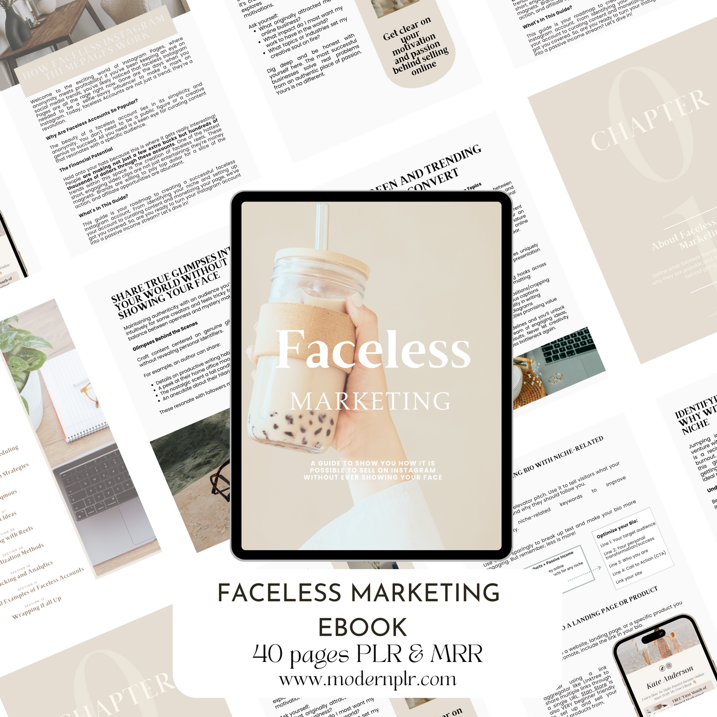 faceless marketing ebook plr/mrr