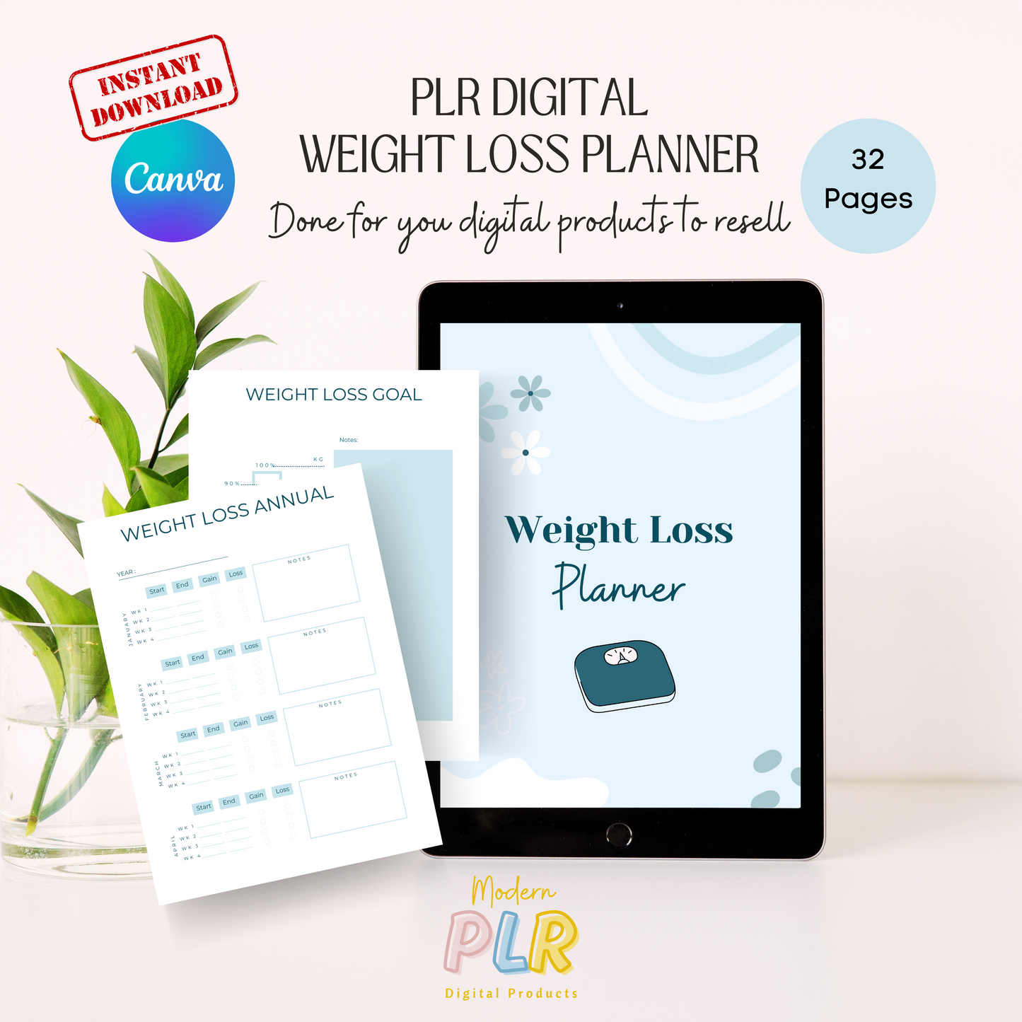 weight loss planner plr/mrr