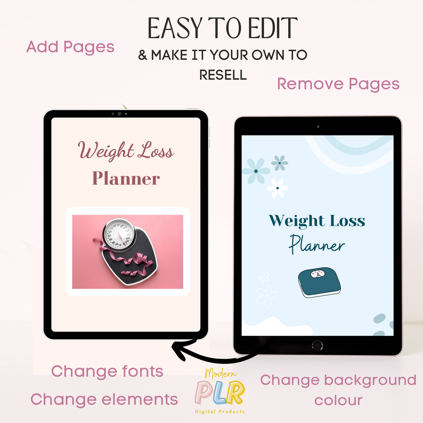 weight loss planner plr/mrr