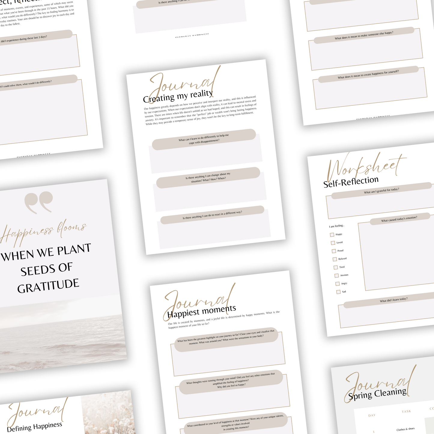 finding everyday happiness journal plr/mrr