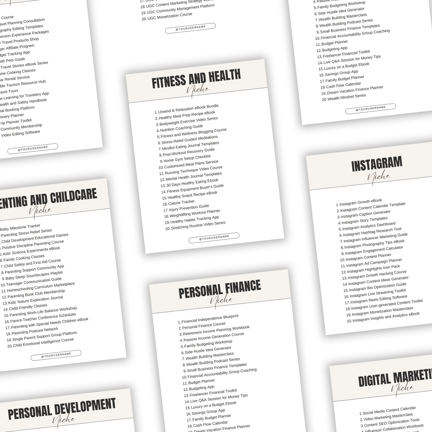 500 digital product ideas guide plr/mrr