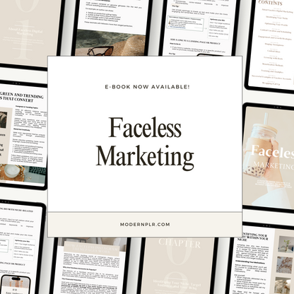 Faceless Marketing Ebook PLR/MRR