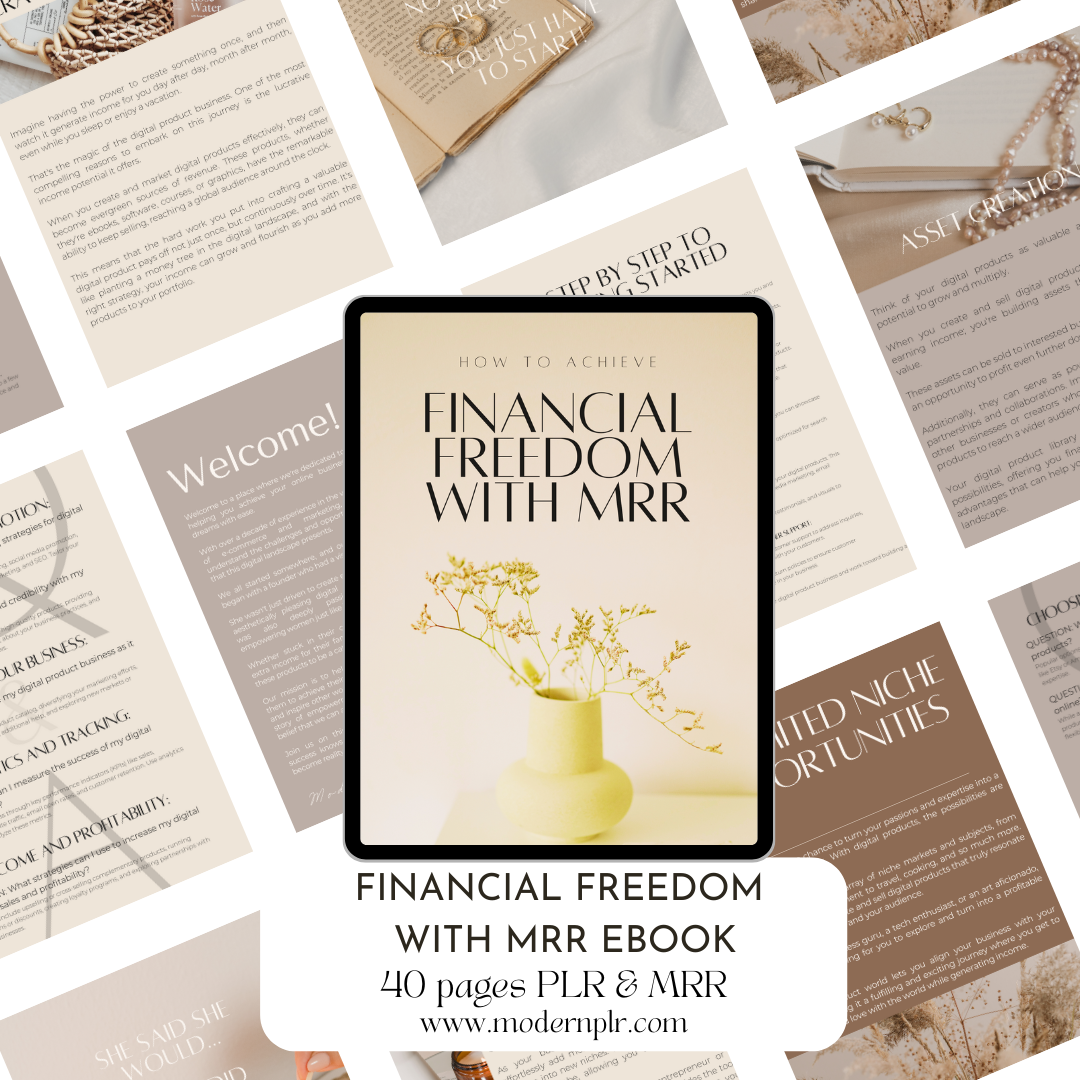 financial freedom with mrr ebook plr/mrr