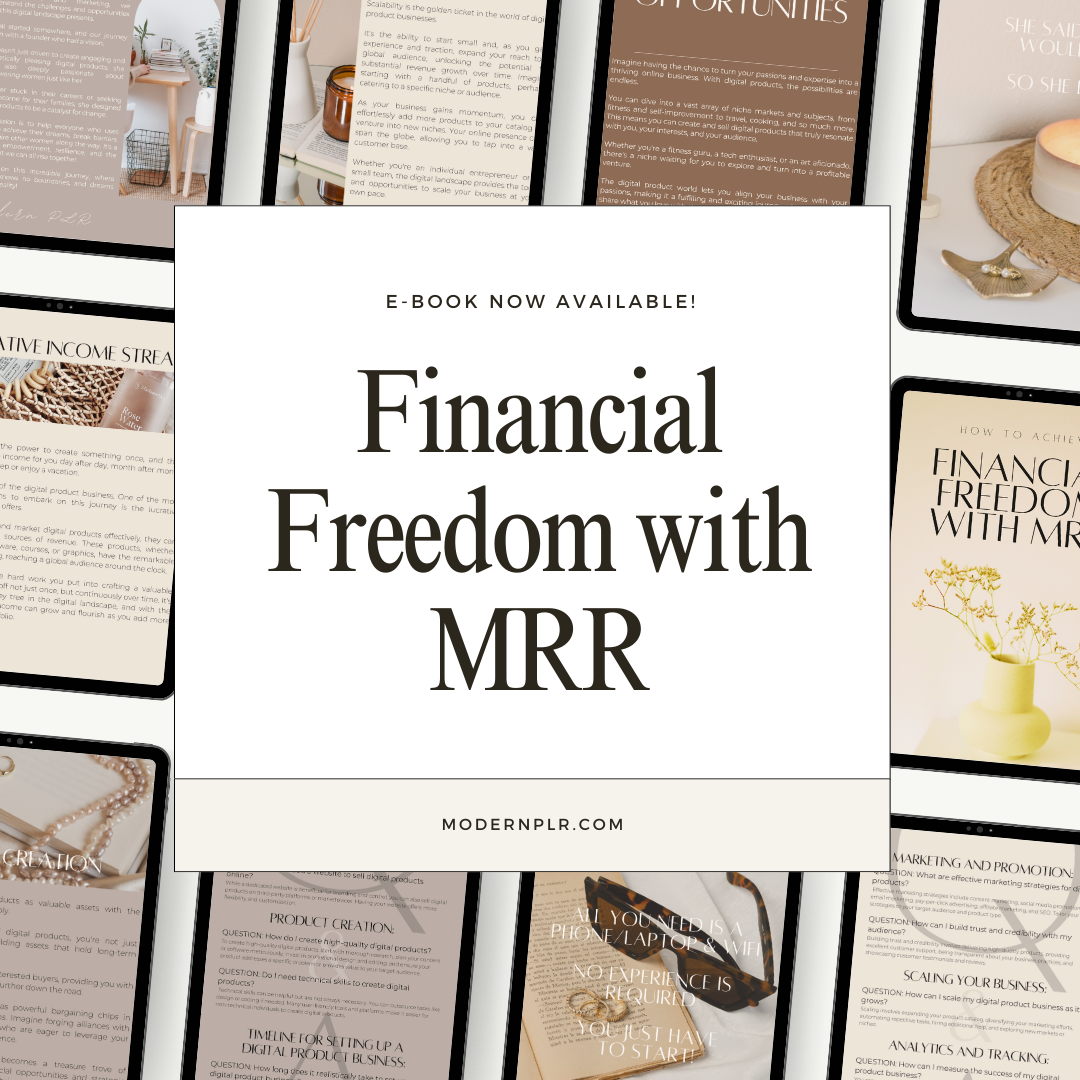 financial freedom with mrr ebook plr/mrr