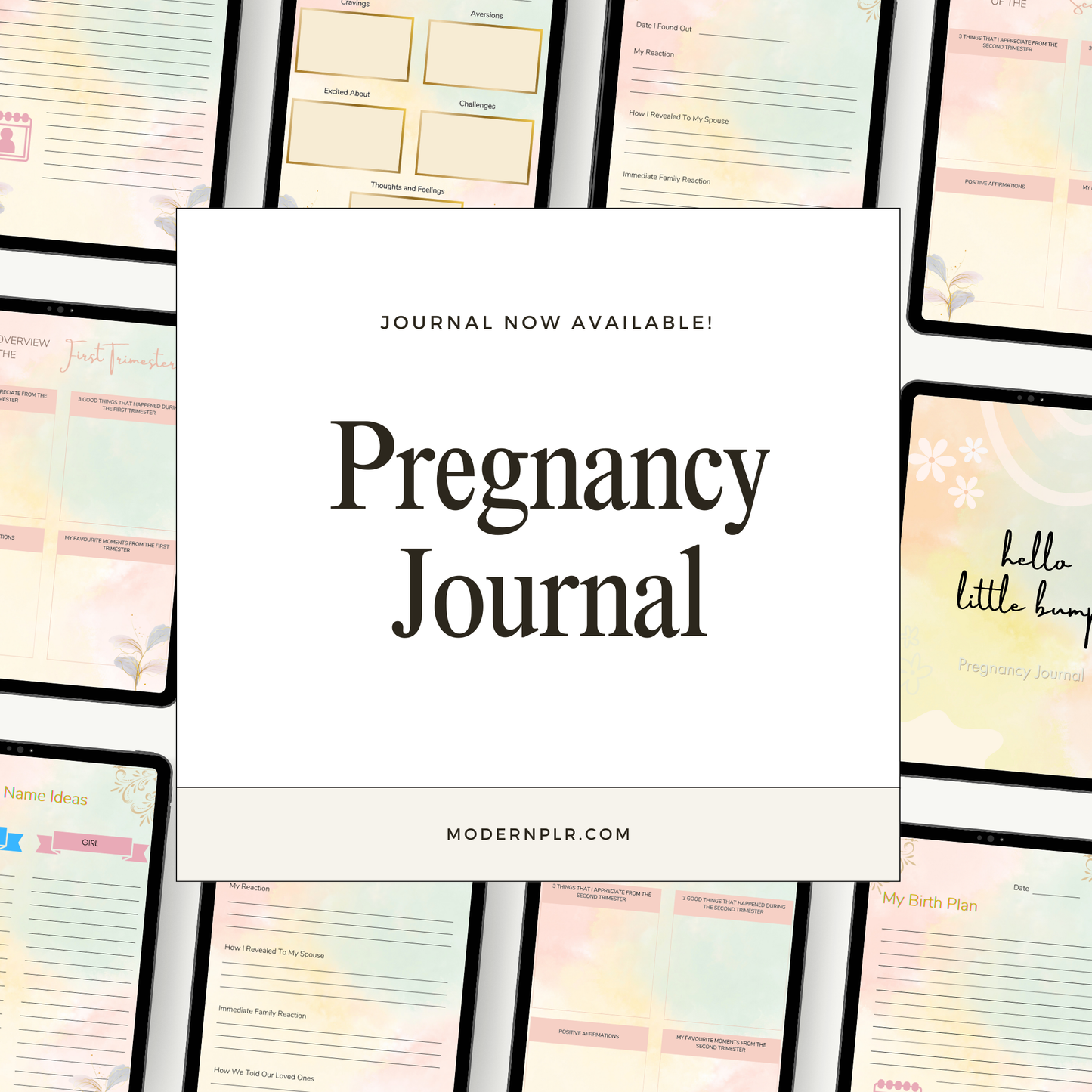 pregnancy journal plr/mrr