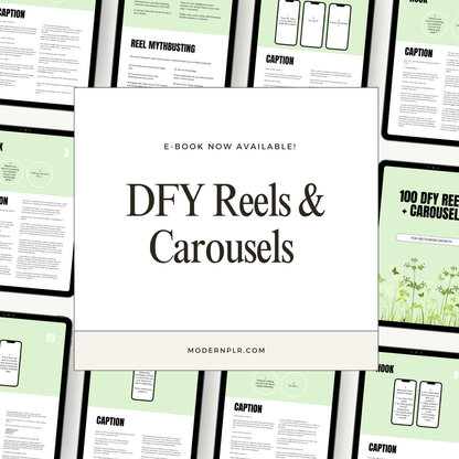 100 DFY Reels & Carousels PLR/MRR