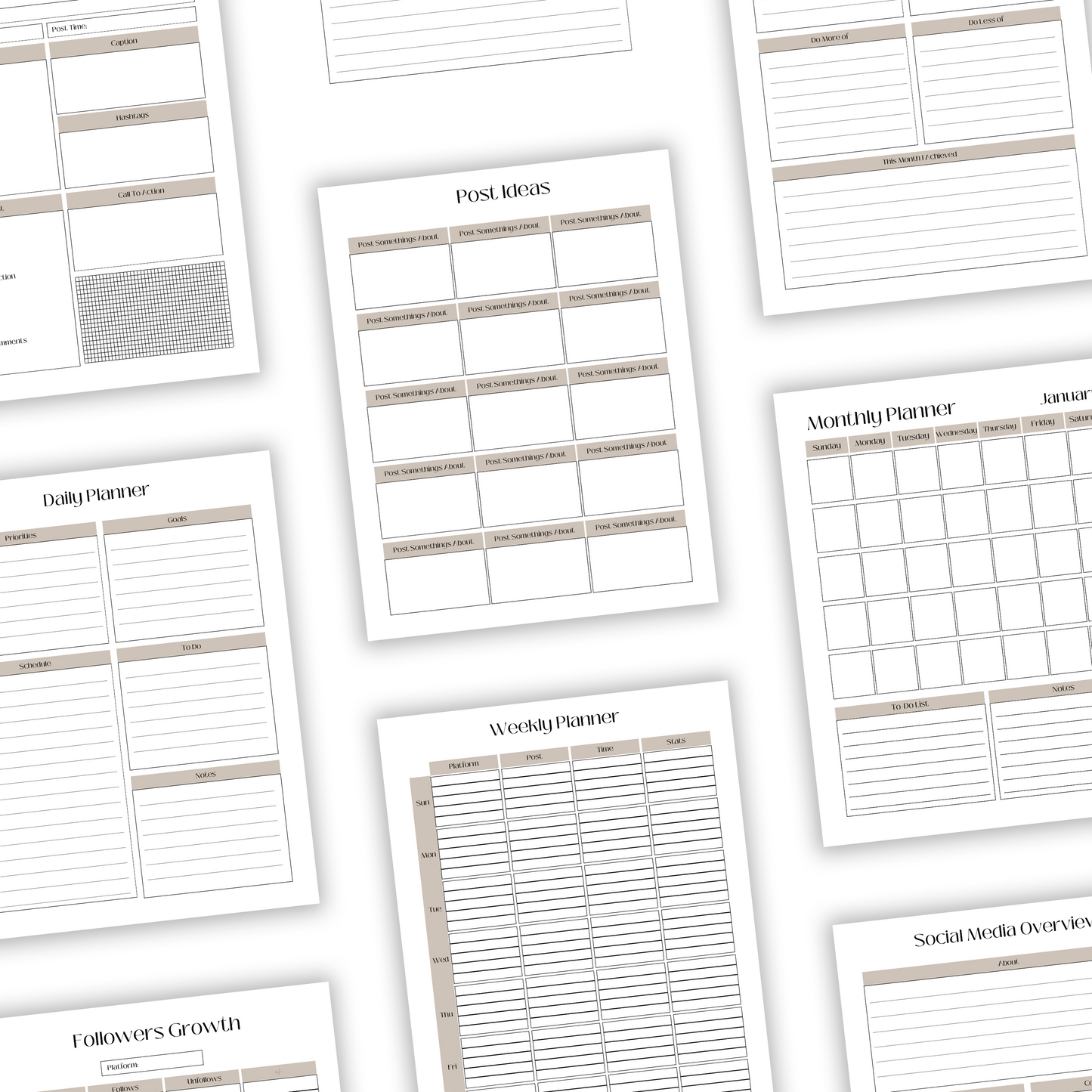 the social media content planner plr/mrr