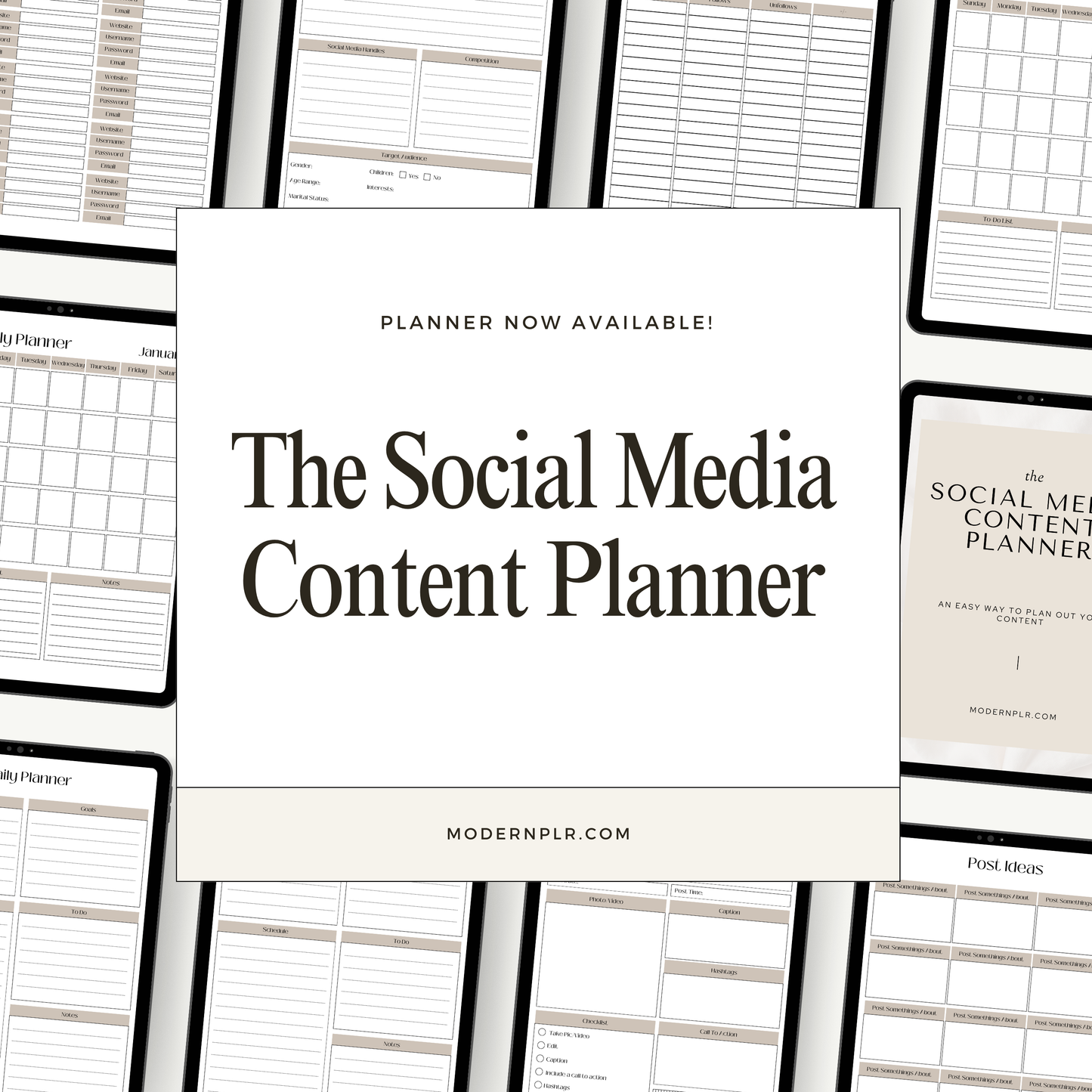 the social media content planner plr/mrr