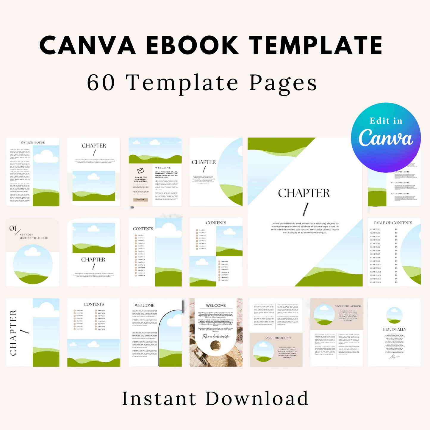 60 page canva ebook template plr/mrr