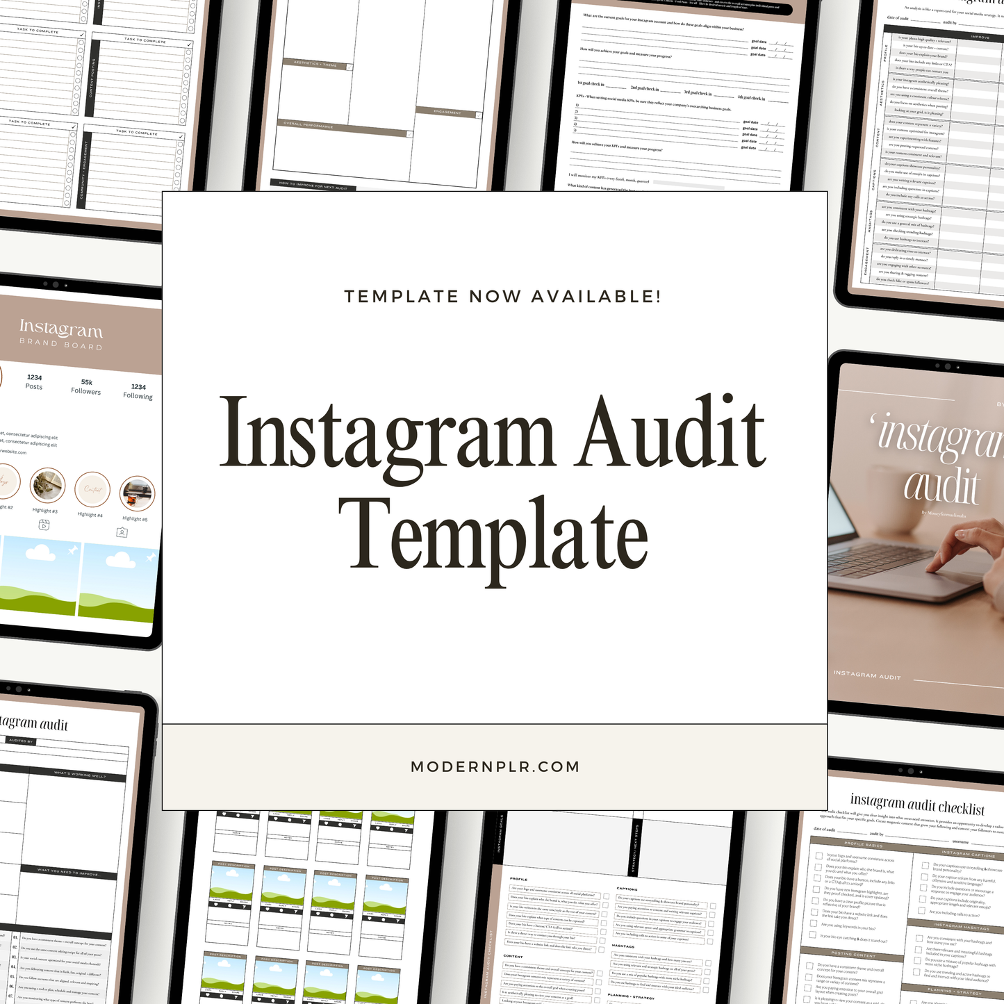 instagram audit template plr/mrr