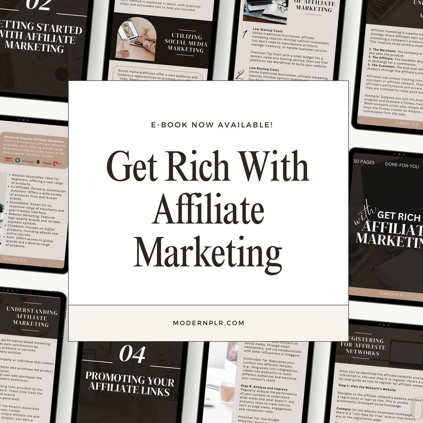 get rich with affiliate marketing ebook plr/mrr