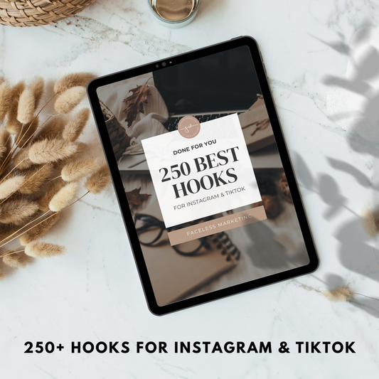 250+ Hooks for Instagram & TikTok PLR/MRR