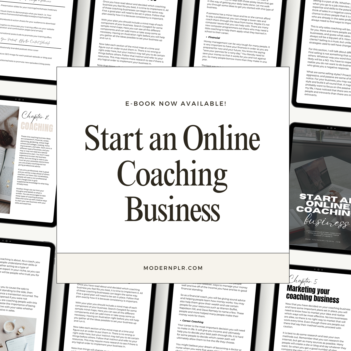 start an online coaching business ebook & workbook plr/mrr