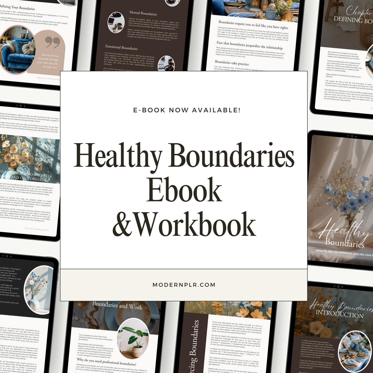 healthy boundaries ebook & workbook plr/mrr